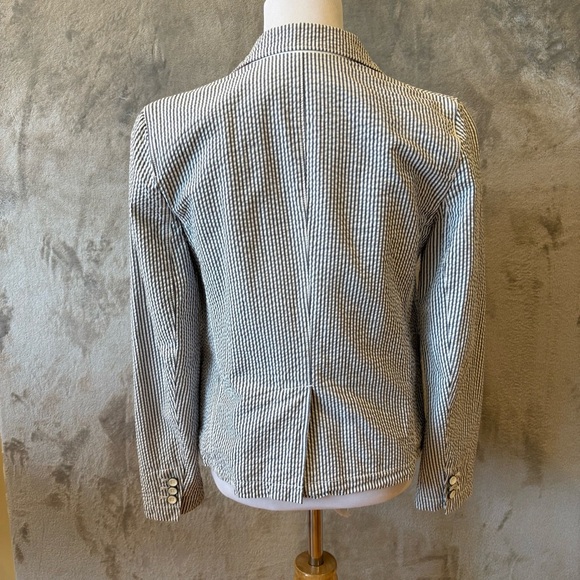 GAP Academia Preppy Striped Blazer Jacket Sz 2 - Picture 7 of 13